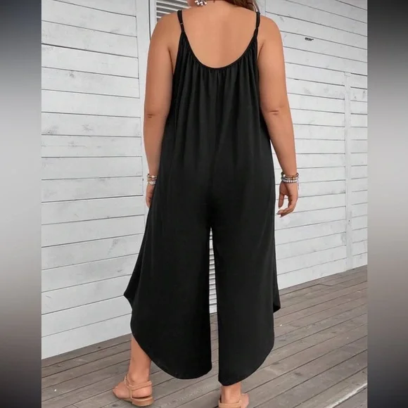 SHEIN LUNE Plus Solid Wide Leg Cami Jumpsuit - Picture 2 of 5